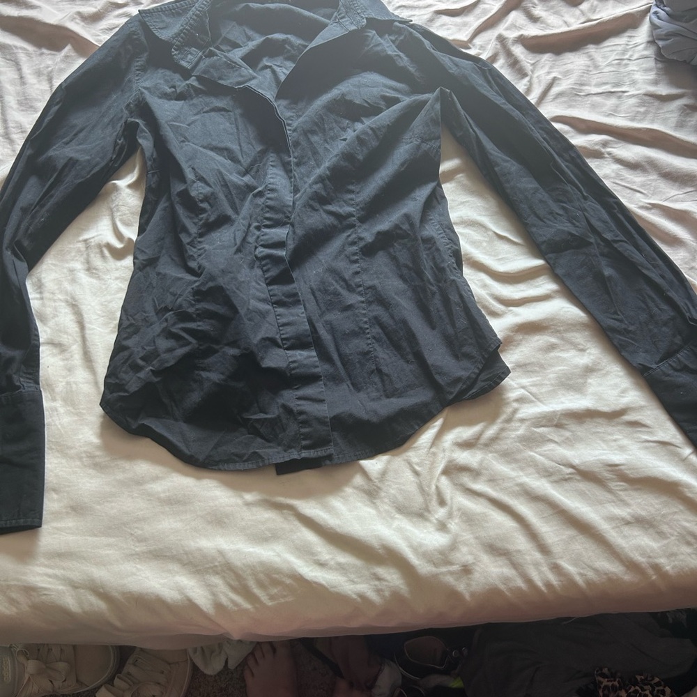 Moda International Dark Button Down Shirt